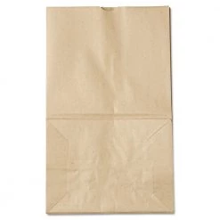 General 18421 40 Lbs. 8.25 In. X 5.94 In. X 13.38 In. #20 Squat Grocery Paper Bags - Kraft (500/Bundle)