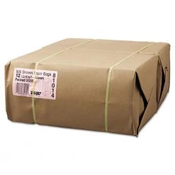 General 30912 57 Lbs. 7.06 In. X 4.5 In. X 13.75 In. #12 Grocery Paper Bags - Kraft (500/Bundle)