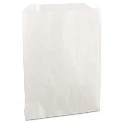 Bagcraft 450019 6 In. X 7.25 In. Grease-Resistant Single-Serve Bags - White (2000/Carton)