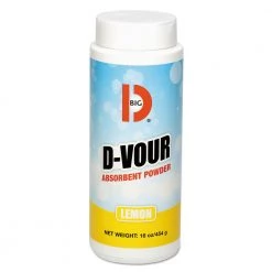 Big D Industries 016600 16 Oz. D-Vour Absorbent Powder - Lemon (6/Carton)