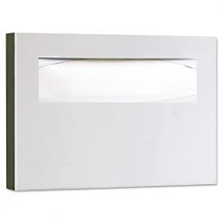 Bobrick B-221 15.75 In. X 2 In. X 11 In. Stainless Steel Toilet Seat Cover Dispenser - Satin