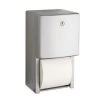 Bobrick B-4288 6-1/16 In. X 5-15/16 In. X 11 In. ConturaSeries Two-Roll Tissue Dispenser