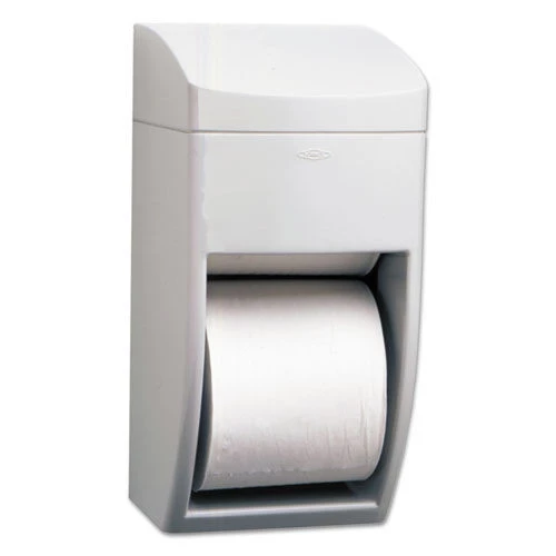 Bobrick B-5288 Matrix Series 2-Roll 6-1/4 In. X 6-7/8 In. X 13-1/2 In. Tissue Dispenser - Gray