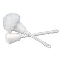 Boardwalk BWK00170 2 In. Cone Head Plastic Bowl Mops With 10 In. Handle - White (25-Piece/Carton)