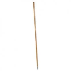 Boardwalk BWK138 Metal Tip Threaded 1-1/8 In. X 60 In. Hardwood Broom Handle - Natural