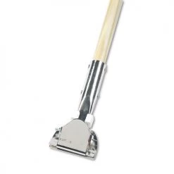 Boardwalk BWK1490 1 In. Dia. X 60 In. Lacquered Wood, Swivel Head, Clip-On Dust Mop Handle - Natural