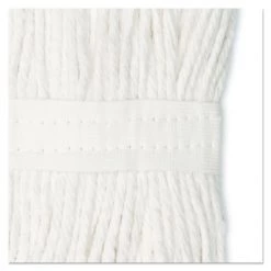 Boardwalk BWK2024CCT No. 24 Cut-End Cotton Wet Mop Head - White (12/Carton)