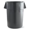 Boardwalk 3485198 32 Gal. LLDPE Round Waste Receptacle - Gray