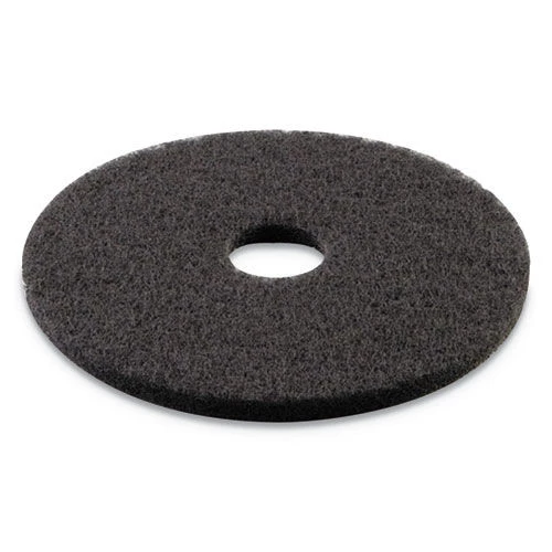 Boardwalk BWK4012BLA 12 In. Diameter Stripping Floor Pads - Black (5/Carton) - Image 2