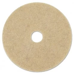 Boardwalk BWK4017NHE 17 In. Hog Hair Burnishing Pads - Natural (5-Piece/Carton)