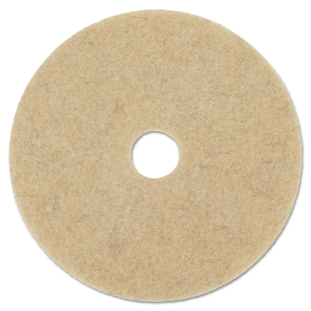 Boardwalk BWK4017NHE 17 In. Hog Hair Burnishing Pads - Natural (5-Piece/Carton)