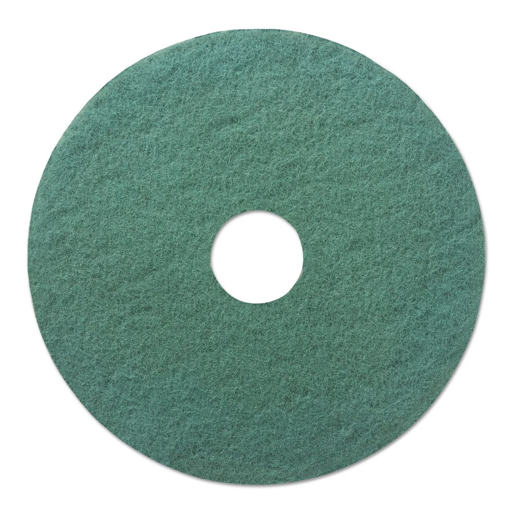 Boardwalk BWK4018GRE 18 In. Dia. Heavy-Duty Scrubbing Floor Pads - Green (5-Piece/Carton)