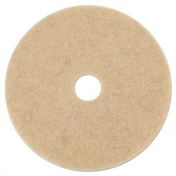 Boardwalk BWK4021NHE 21 In. Diameter Natural Hog Hair Burnishing Floor Pads - Tan (5/Carton)