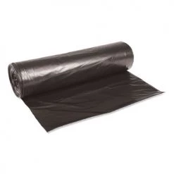 Boardwalk H8046HKKR01 Low-Density 45 Gallon 0.6 Mil 40 In. X 46 In. Waste Can Liners - Black (100/Carton)