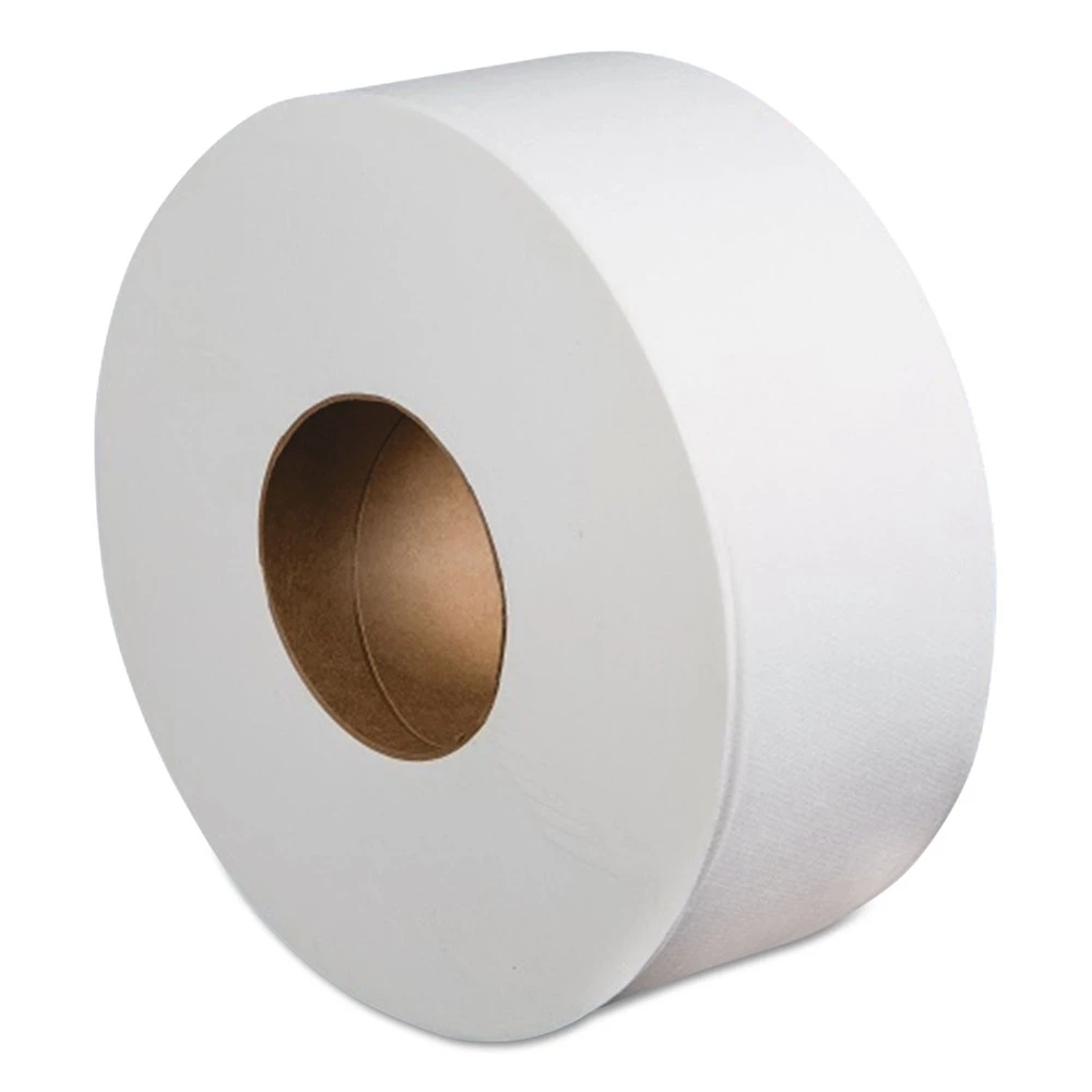 Boardwalk BWK410323 3.4 In. X 1000 Ft. 2-Ply Jumbo Roll Bathroom Tissue - White (12 Rolls/Carton)