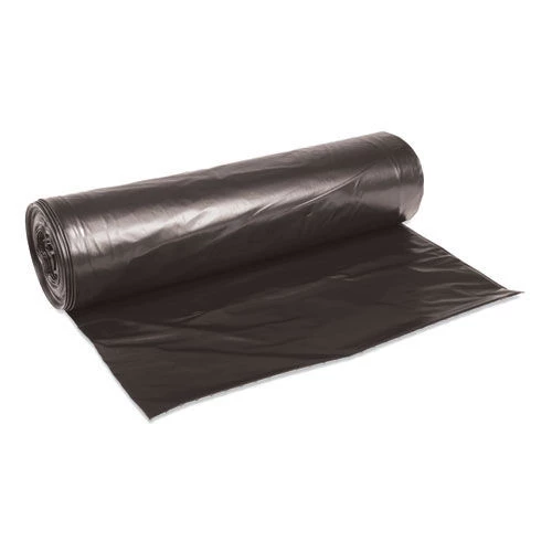 Boardwalk H8647HKKR01 Low-Density 56 Gallon 0.6 Mil 43 In. X 47 In. Waste Can Liners - Black (100/Carton)