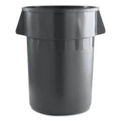 Boardwalk 3485199 44 Gallon Plastic Round Waste Receptacle - Gray