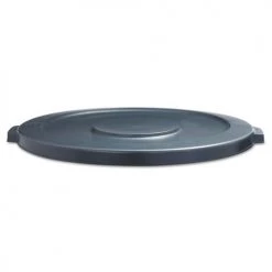 Boardwalk 1868184 Flat-Top Round Lids For 44 Gallon Waste Receptacles - Gray