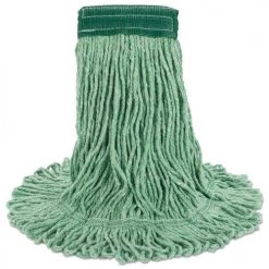 Boardwalk BWK502GNCT 5 In. Headband, Cotton/Synthetic Fiber, Super Loop Wet Mop Head - Medium, Green (12/Carton)