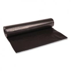 Boardwalk BWK518 56 Gallon 1.2 Mil. 43 In. X 47 In. Low Density Repro Can Liners - Black (10 Rolls/Carton, 10 Bags/Roll)