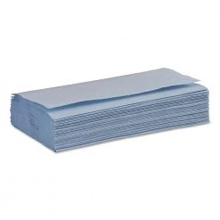 Boardwalk BWK6191 9.125 In. X 10.25 In. Windshield Paper Towels - Unscented, Blue (9 Packs/Carton, 250 Sheets/Pack)