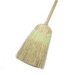 Boardwalk BWK926YCT 56 In. Yucca/Corn Fiber Bristles Parlor Broom - Natural (12/Carton)