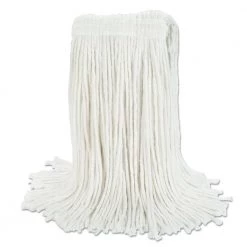 Boardwalk BWKRM03024S Banded Rayon 24 Oz. Cut-End Mop Heads - White (12-Piece/Carton)