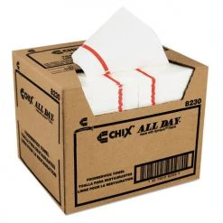 Chix 8230 12.25 In. X 21 In. Foodservice Towels - White (200/Carton)
