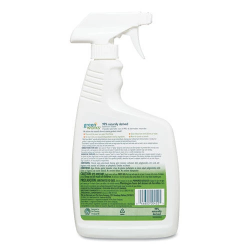 Green Works 00452 24 Oz. Spray Bottle Bathroom Cleaner (12/Carton) - Image 3