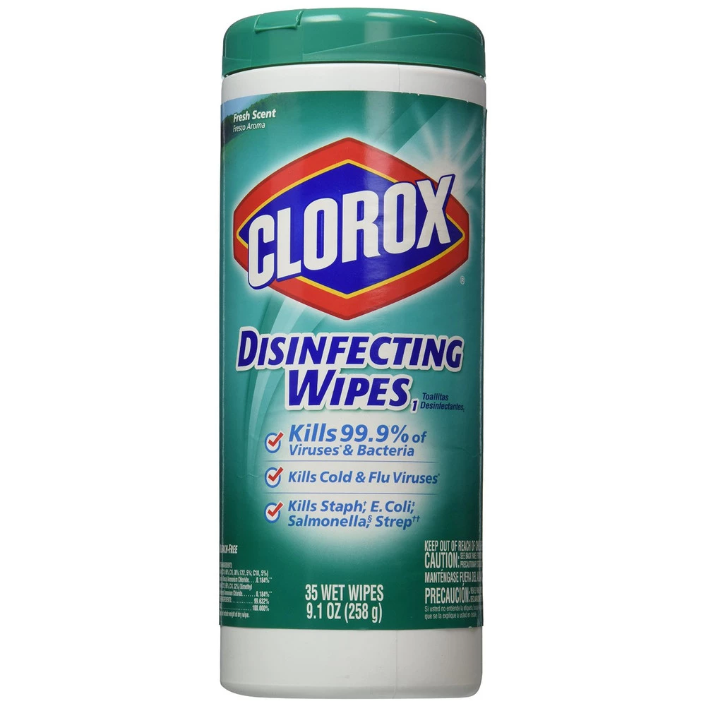 Clorox 01593 12-Pack Fresh Scent Disinfecting Wipes
