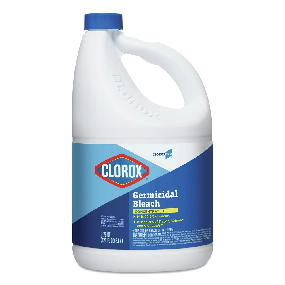 Clorox 30966 121 Oz. Bottle Regular Concentrated Germicidal Bleach (3/Carton) - Image 2