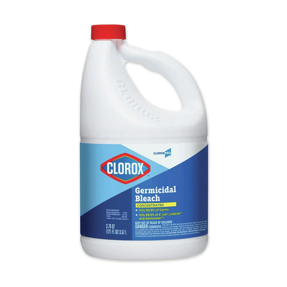 Clorox 30966 121 Oz. Bottle Regular Concentrated Germicidal Bleach (3/Carton) - Image 3