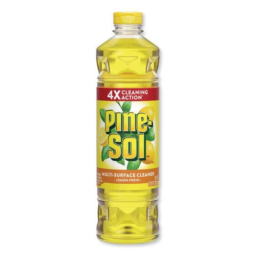Pine-Sol 40187 28 Oz. Bottle Lemon Fresh Scent Multi-Surface Cleaner (12/Carton)