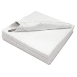 Cascades PRO N695 1-Ply Signature Airlaid Dinner Napkins/Guest Hand Towels - White (1000/Carton)