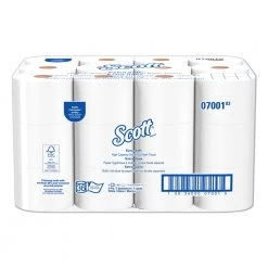Scott 07001 Essential Extra Soft Coreless Standard Roll 2-Ply Bath Tissue - White (36 Rolls/Carton, 800 Sheets/Roll)