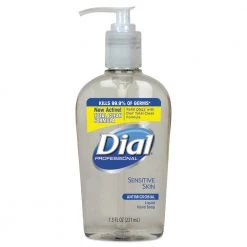 Dial Professional DIA 82834 7.5 Oz. Bottle Antimicrobial Liquid Hand Soap For Sensitive Skin - Floral Scent (12-Piece/Carton)