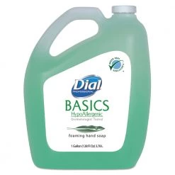 Dial Professional DIA 98612 Basics HypoAllergenic Honeysuckle Scent 1 Gallon Bottle Foaming Hand Wash Refill (4-Piece/Carton)