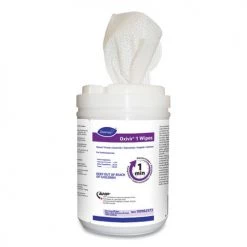 Diversey Care 100962573 Oxivir 10 In. X 10 In. Characteristic Scent 1 Wipes - White (60 Wipes/Canister, 12 Canisters/Carton)