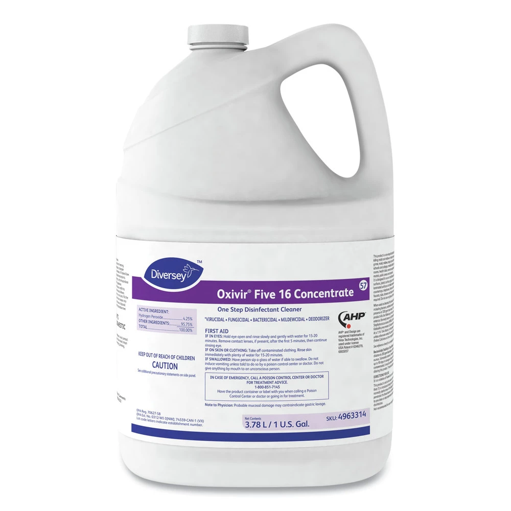 Oxivir 4963314 Oxivir Five 16 Concentrate 1 Gallon Bottle One-Step Disinfectant Cleaner (4/Carton)