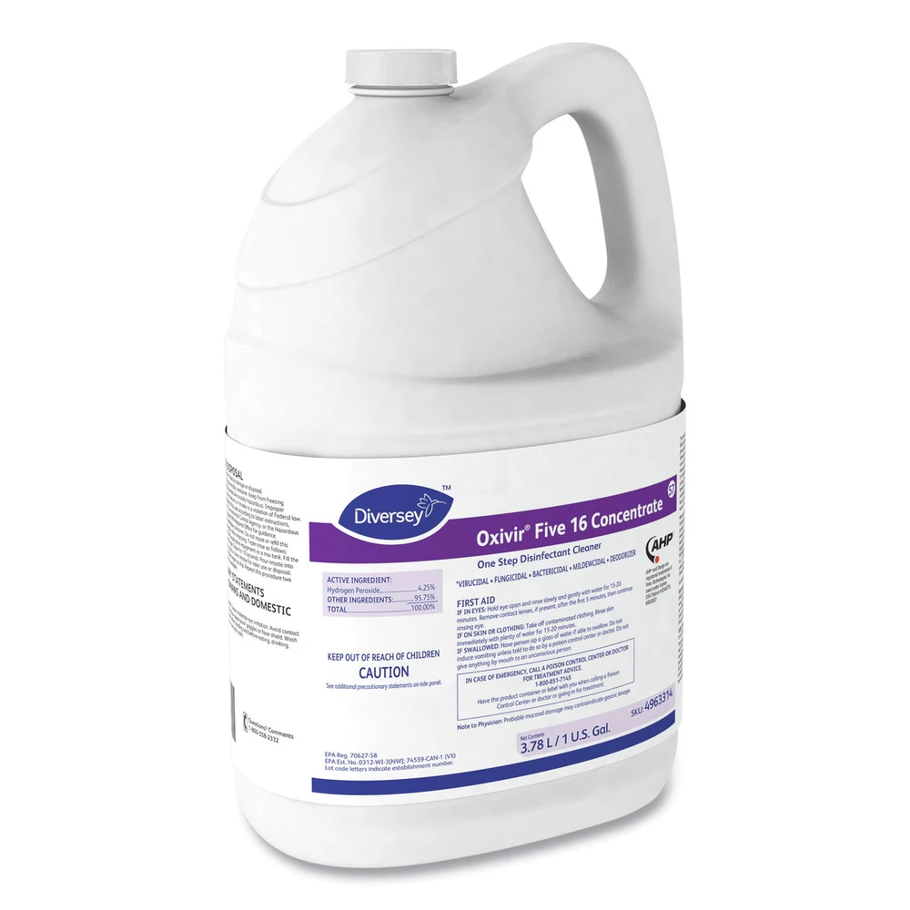 Oxivir 4963314 Oxivir Five 16 Concentrate 1 Gallon Bottle One-Step Disinfectant Cleaner (4/Carton) - Image 2