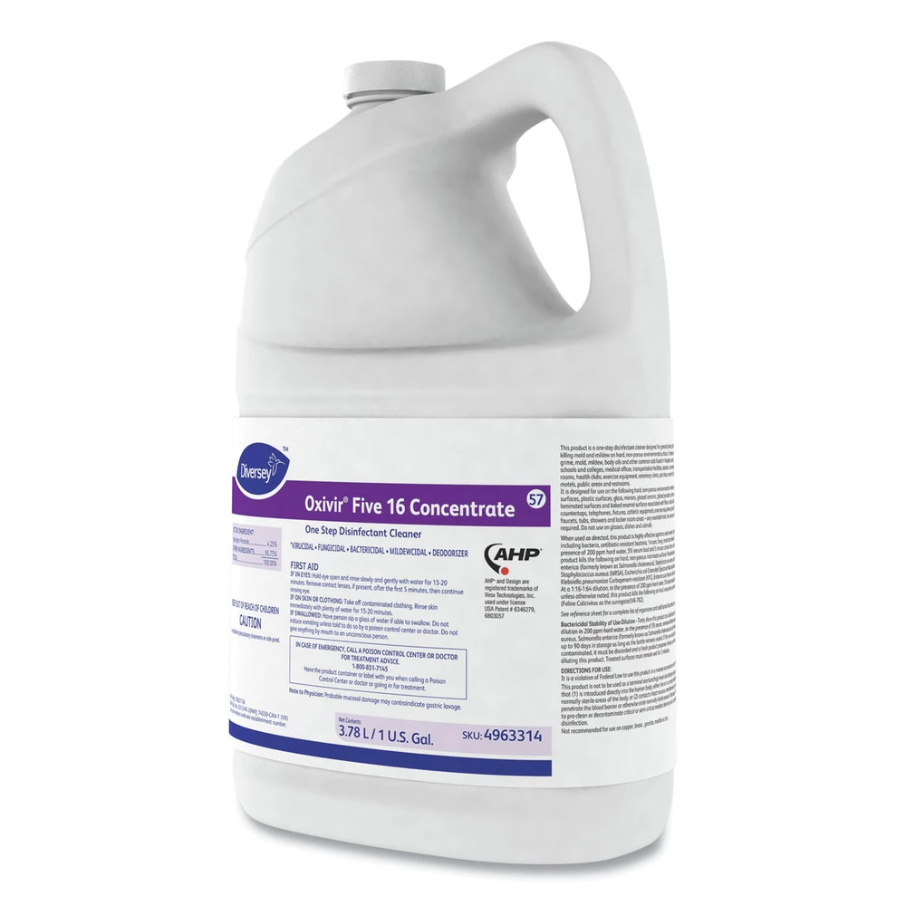 Oxivir 4963314 Oxivir Five 16 Concentrate 1 Gallon Bottle One-Step Disinfectant Cleaner (4/Carton) - Image 3