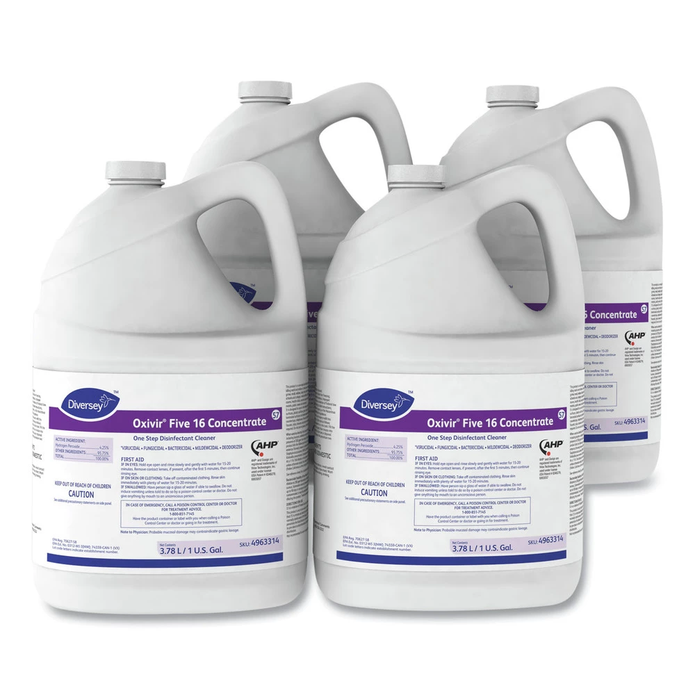 Oxivir 4963314 Oxivir Five 16 Concentrate 1 Gallon Bottle One-Step Disinfectant Cleaner (4/Carton) - Image 5