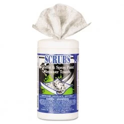 SCRUBS 90130 Graffiti And Paint Remover Towels, 10 In. X 12 In. (6 Canisters/Case, 30/Canister)
