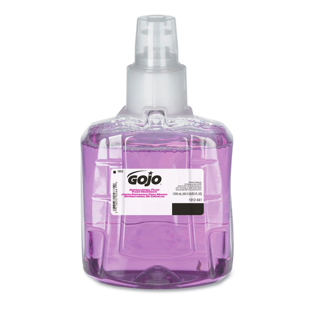 GOJO Industries 1912-02 Plum Scent 1200 ML Antibacterial Foam Handwash Refill For LTX-12 Dispenser