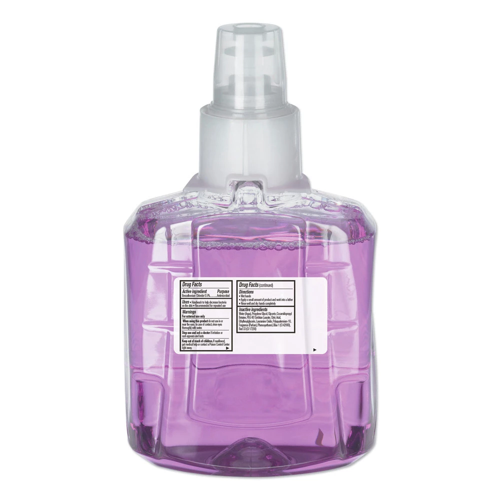 GOJO Industries 1912-02 Plum Scent 1200 ML Antibacterial Foam Handwash Refill For LTX-12 Dispenser - Image 2
