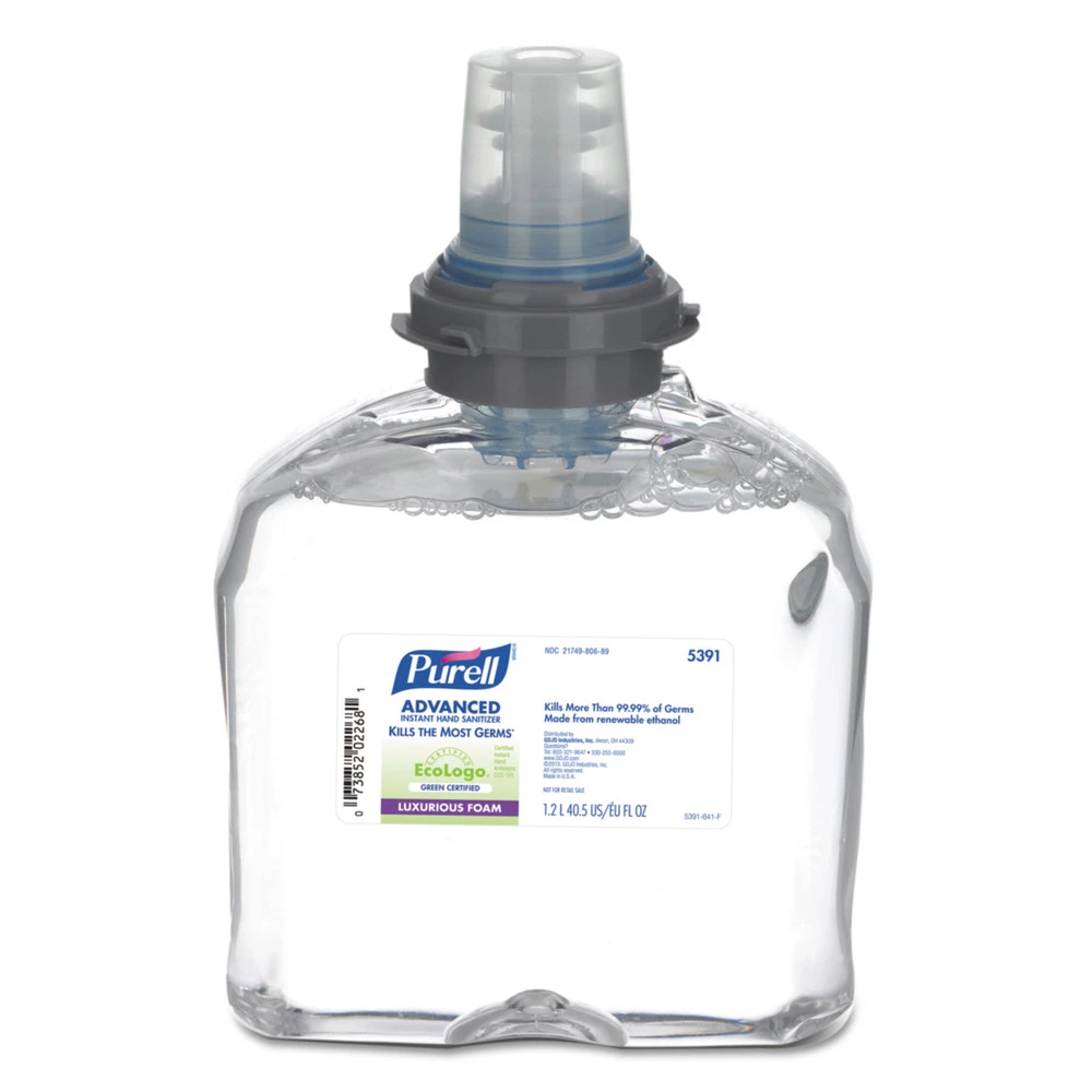 PURELL 5391-02 TFX 1200ml Green Certified Instant Hand Sanitizer Foam Refill - Clear