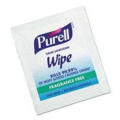 PURELL 9021-1M Individually Wrapped 5 In. X 7 In. Premoistened Sanitizing Hand Wipes (1000/Carton)