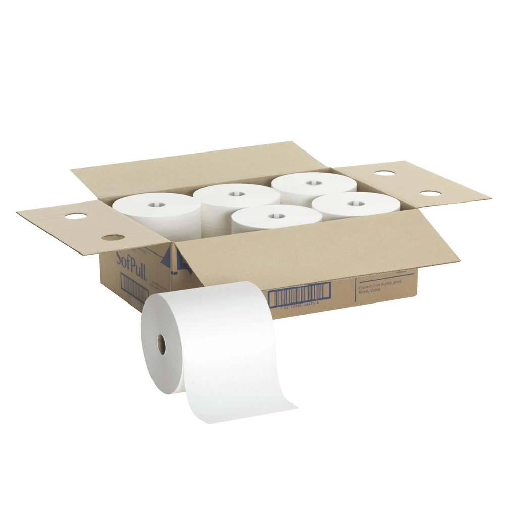 Georgia Pacific Professional 26470 Shopful Mechanical Recycled 1000 Ft. X 7.87 In. Paper Towel Rolls - White (1000-Piece/Roll, 6 Rolls/Carton)