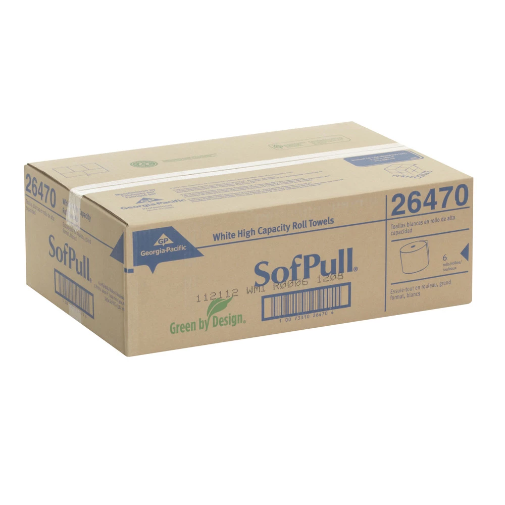 Georgia Pacific Professional 26470 Shopful Mechanical Recycled 1000 Ft. X 7.87 In. Paper Towel Rolls - White (1000-Piece/Roll, 6 Rolls/Carton) - Image 6