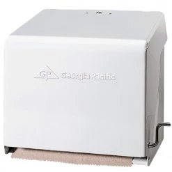 Georgia Pacific Professional 56201 10.75 In. X 8.5 In. X 10.6 In. Universal Crank Paper Towel Dispenser - White